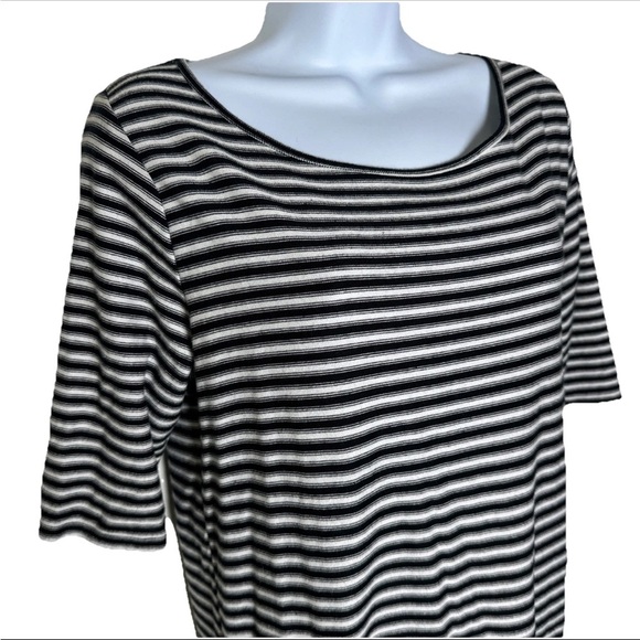 Free People Women’s Frenchie T-Shirt Dress Medium Half Sleeve Striped Cut Out - Picture 5 of 13